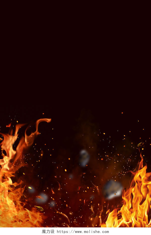 黑色简约战争游戏战火火焰活动背景展板